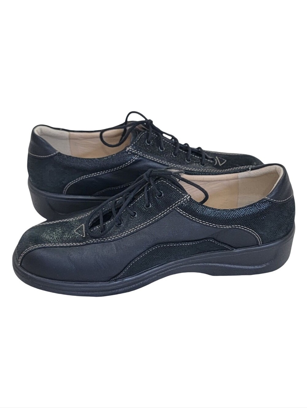Finn Comfort Ariano Womens Leather Oxfords Black UK 6 US 8.5 NO INSOLES - Picture 17 of 17